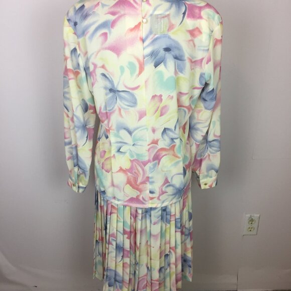 Vintage Miss Sophisticates Pendleton Skirt Blouse Set 10 Womens Pink Floral - Picture 8 of 16